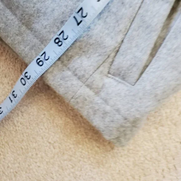 Michael Kors Mens Grey Wool Zip Shell Lined Pea Coat Jacket M - Picture 6 of 7